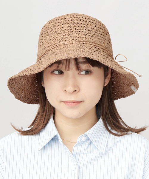 moz（モズ）の「ペーパー 細編み クロシェハット（ハット・レディース・ライトベージュ/ベージュ・FREE）」の12枚目の写真