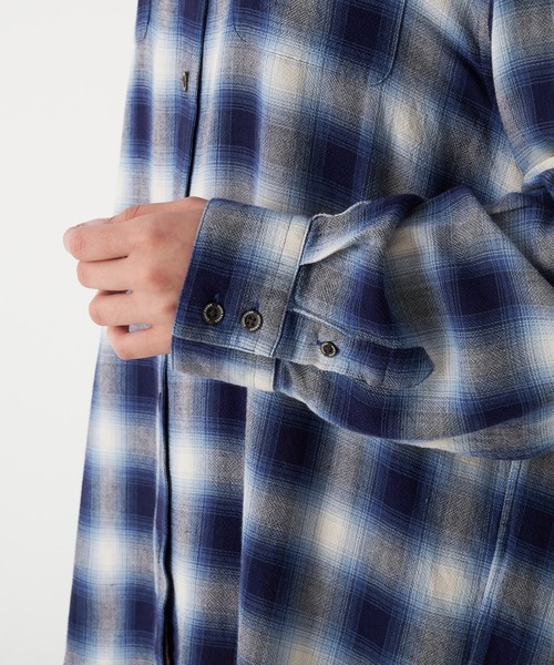 セール】オンブレチェック 長袖シャツ（シャツ/ブラウス）｜Eddie