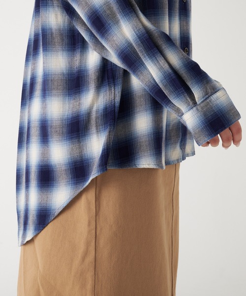 セール】オンブレチェック 長袖シャツ（シャツ/ブラウス）｜Eddie