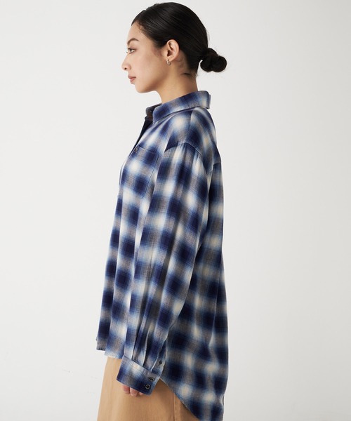 セール】オンブレチェック 長袖シャツ（シャツ/ブラウス）｜Eddie