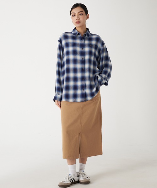 セール】オンブレチェック 長袖シャツ（シャツ/ブラウス）｜Eddie