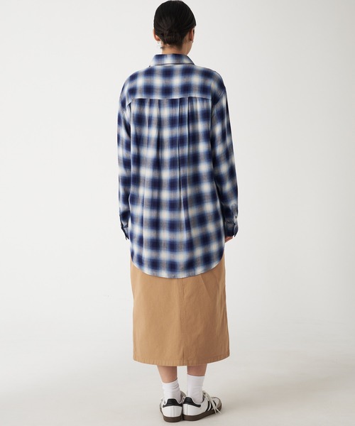 セール】オンブレチェック 長袖シャツ（シャツ/ブラウス）｜Eddie