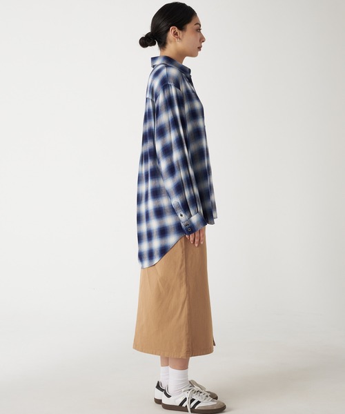 セール】オンブレチェック 長袖シャツ（シャツ/ブラウス）｜Eddie