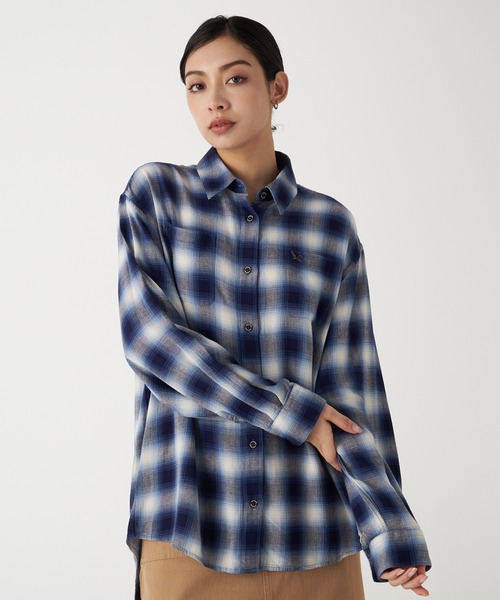 セール】オンブレチェック 長袖シャツ（シャツ/ブラウス）｜Eddie
