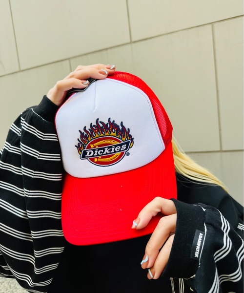 Dickies（ディッキーズ）の「Dickies / DK EX FIRE ICON MESH CAP / 80973500（キャップ・レディース・ブラック/チャコールグレー/ネイビー/レッド・FREE）」の4枚目の写真