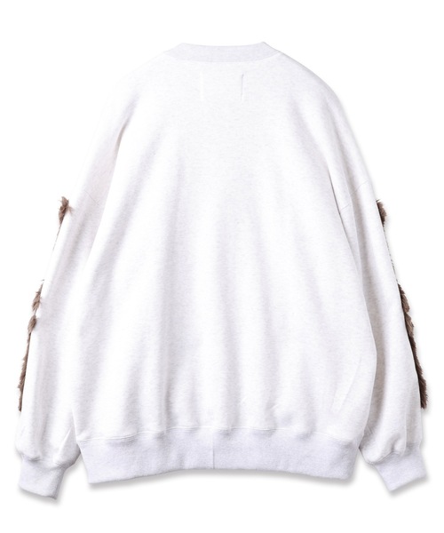 amok（アモク）の「FUR BONDING PULLOVER（スウェット・メンズ・ブラック/ホワイト・S/M/L）」の6枚目の写真