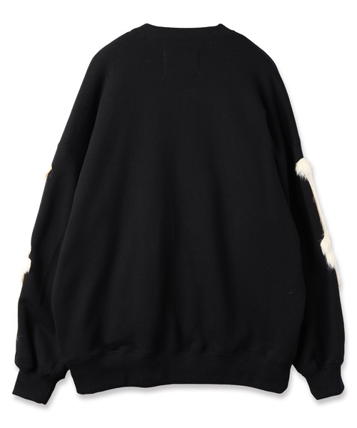 amok（アモク）の「FUR BONDING PULLOVER（スウェット・メンズ・ブラック/ホワイト・S/M/L）」の8枚目の写真