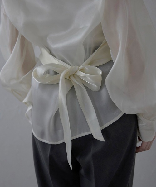 MINERTE(ミネルテ)の「【MINERTE】cross design blouse / 変形ブラウス(シャツ/ブラウス・レディース・ネイビー/アイボリー/ライトベージュ・FREE)」の15枚目の写真