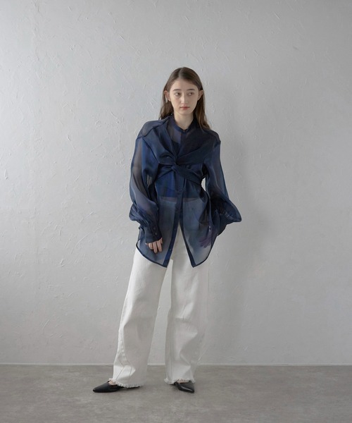maisonguillemette ブラウス セール】 コットンボイルショート丈ブラウス （シャツ・ブラウス