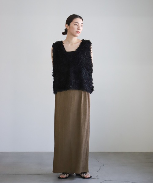 select MOCA（セレクトモカ）の「ワッシャーナロースカート（スカート・レディース・ベージュ/ブラウン/ブラック・FREE）」の17枚目の写真