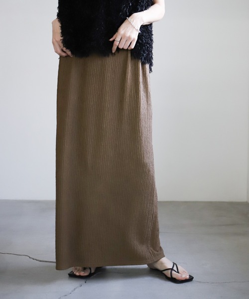 select MOCA（セレクトモカ）の「ワッシャーナロースカート（スカート・レディース・ベージュ/ブラウン/ブラック・FREE）」の15枚目の写真