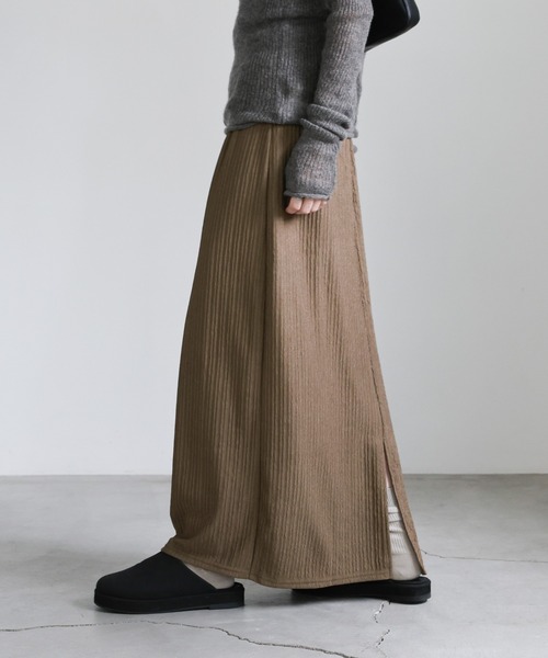 select MOCA（セレクトモカ）の「ワッシャーナロースカート（スカート・レディース・ベージュ/ブラウン/ブラック・FREE）」の9枚目の写真