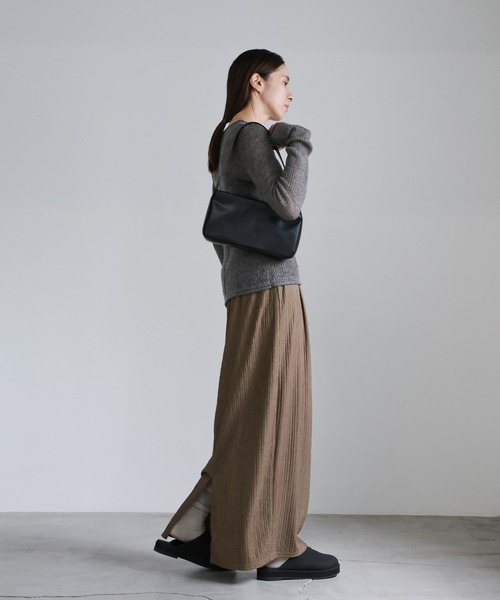 select MOCA（セレクトモカ）の「ワッシャーナロースカート（スカート・レディース・ベージュ/ブラウン/ブラック・FREE）」の10枚目の写真