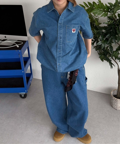 sedacle(セダクル)の「3wayデニムワークシャツ【SETUP着用可能】(シャツ/ブラウス・メンズ・インディゴブルー/ライトブルー/ブラック・LARGE/MEDIUM/SMALL)」の10枚目の写真