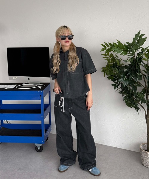 sedacle(セダクル)の「3wayデニムワークシャツ【SETUP着用可能】(シャツ/ブラウス・メンズ・インディゴブルー/ライトブルー/ブラック・LARGE/MEDIUM/SMALL)」の19枚目の写真