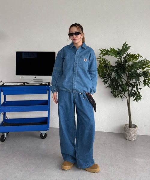 sedacle(セダクル)の「3wayデニムワークシャツ【SETUP着用可能】(シャツ/ブラウス・メンズ・インディゴブルー/ライトブルー/ブラック・LARGE/MEDIUM/SMALL)」の8枚目の写真