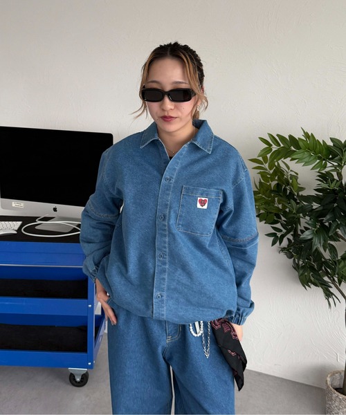 sedacle(セダクル)の「3wayデニムワークシャツ【SETUP着用可能】(シャツ/ブラウス・メンズ・インディゴブルー/ライトブルー/ブラック・LARGE/MEDIUM/SMALL)」の14枚目の写真