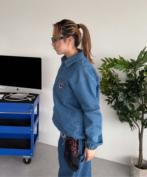 sedacle(セダクル)の「3wayデニムワークシャツ【SETUP着用可能】(シャツ/ブラウス・メンズ・インディゴブルー/ライトブルー/ブラック・LARGE/MEDIUM/SMALL)」の13枚目の写真