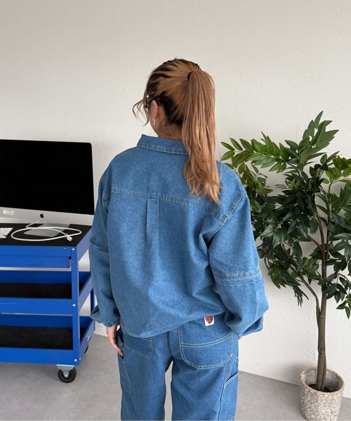 sedacle(セダクル)の「3wayデニムワークシャツ【SETUP着用可能】(シャツ/ブラウス・メンズ・インディゴブルー/ライトブルー/ブラック・LARGE/MEDIUM/SMALL)」の12枚目の写真