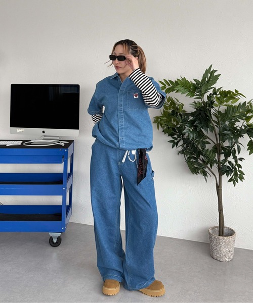 sedacle(セダクル)の「3wayデニムワークシャツ【SETUP着用可能】(シャツ/ブラウス・メンズ・インディゴブルー/ライトブルー/ブラック・LARGE/MEDIUM/SMALL)」の5枚目の写真