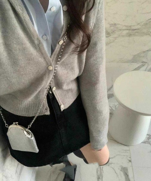 leune(ルネ)の「バックリボン刺繍ふんわりニットカーディガン(カーディガン/ボレロ・レディース・アイボリー/グレー/ミント・FREE)」の10枚目の写真