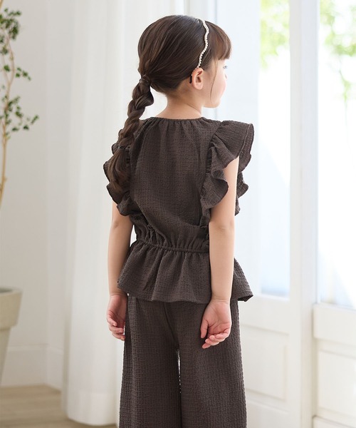 Piet（ピエット）の「ウエストギャザー フリルブラウス セットアップ（セットアップ・キッズ・ブラウン/グリーン・120/110/130/100）」の13枚目の写真