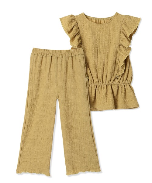 Piet（ピエット）の「ウエストギャザー フリルブラウス セットアップ（セットアップ・キッズ・ブラウン/グリーン・120/110/130/100）」の9枚目の写真