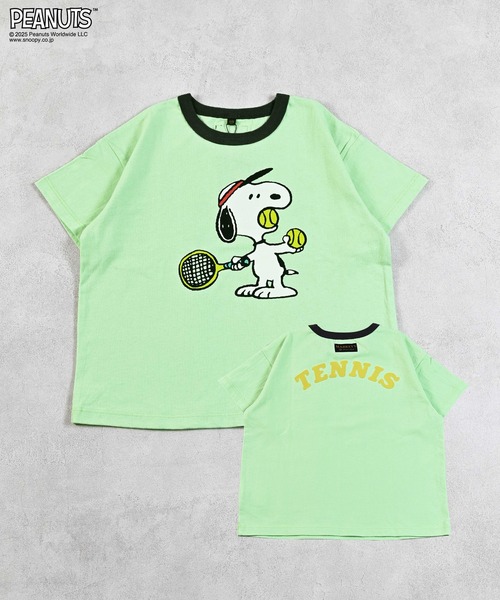 PEANUTS（ピーナッツ）の「【PEANUTS】スヌーピー/プリントTシャツ（Tシャツ/カットソー・キッズ・パープル/ライトグリーン/ブラック/オフホワイト・80/90/95/100/110/120/130/140/150）」の3枚目の写真