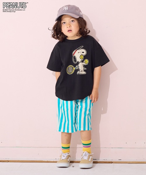 PEANUTS（ピーナッツ）の「【PEANUTS】スヌーピー/プリントTシャツ（Tシャツ/カットソー・キッズ・パープル/ライトグリーン/ブラック/オフホワイト・80/90/95/100/110/120/130/140/150）」の14枚目の写真