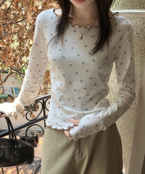 Mayree(メイリー)の「CS ソフト長袖柄インナー(se)(Tシャツ/カットソー・レディース・ホワイト系その他/ピンク・FREE)」の12枚目の写真