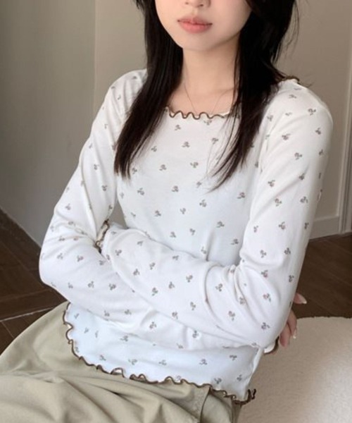 Mayree(メイリー)の「CS ソフト長袖柄インナー(se)(Tシャツ/カットソー・レディース・ホワイト系その他/ピンク・FREE)」の15枚目の写真