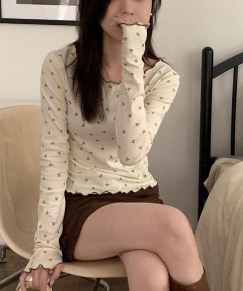 Mayree(メイリー)の「CS ソフト長袖柄インナー(se)(Tシャツ/カットソー・レディース・ホワイト系その他/ピンク・FREE)」の19枚目の写真