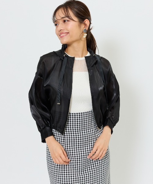 AND COUTURE（アンドクチュール）の「シャイニーシアーマンパ（ブルゾン・レディース・オフホワイト/ベージュ/ブラック/ライトグレー/ピンク・FREE）」の13枚目の写真
