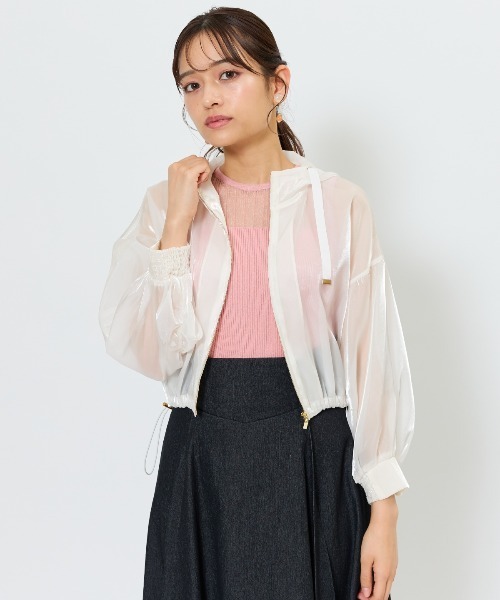 AND COUTURE（アンドクチュール）の「シャイニーシアーマンパ（ブルゾン・レディース・オフホワイト/ベージュ/ブラック/ライトグレー/ピンク・FREE）」の22枚目の写真