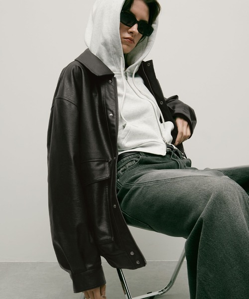 ENDER PRODUCTS（エンダープロダクツ）の「2WAYヴィンテージデザインフライトジャケット【ENDER PRODUCTS/エンダープロダクツ】（ブルゾン・メンズ・ブラック・M/L）」の3枚目の写真