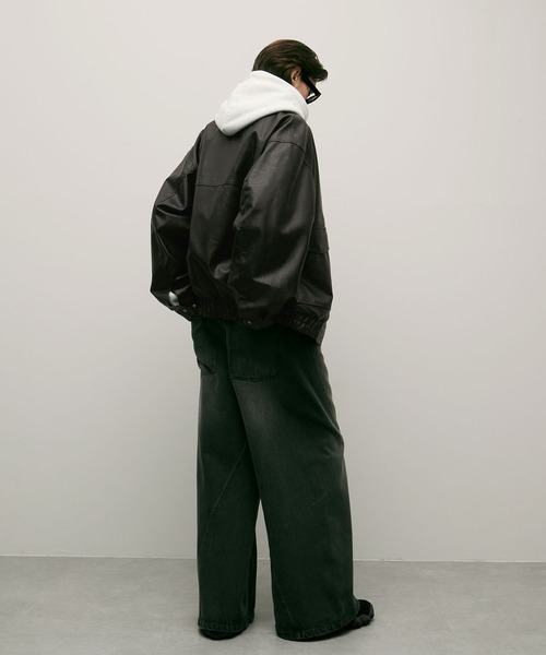 ENDER PRODUCTS（エンダープロダクツ）の「2WAYヴィンテージデザインフライトジャケット【ENDER PRODUCTS/エンダープロダクツ】（ブルゾン・メンズ・ブラック・M/L）」の22枚目の写真