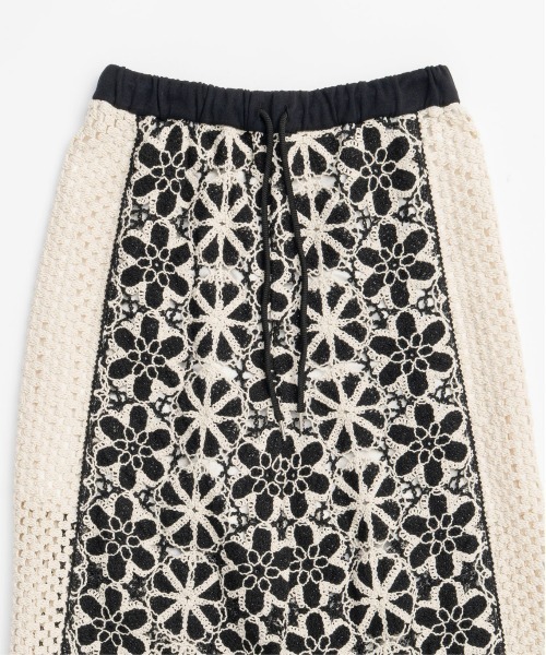 MAISON SPECIAL（メゾンスペシャル）の「Mixed Lace Easy Pants/ミックスレースイージーパンツ【MAISON SPECIAL/メゾンスペシャル】■セットアップ対応■（その他パンツ・レディース・マルチ/ホワイト・38/36）」の14枚目の写真