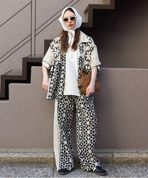 Mixed Lace Easy Pants/ミックスレースイージーパンツ【MAISON