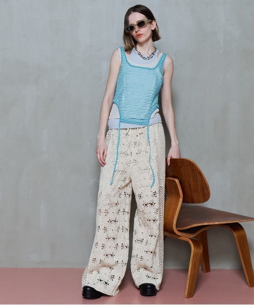 maison special Mixed Lace Easy Pants未使用 Mixed Lace Easy Pants