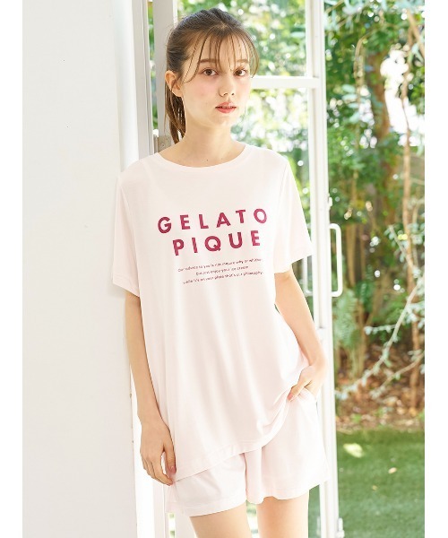 新品　ジェラートピケ接触冷感COOLレーヨンデザートロゴT&ショートパンツセット セール】【接触冷感】COOLレーヨンデザートロゴショートパンツ