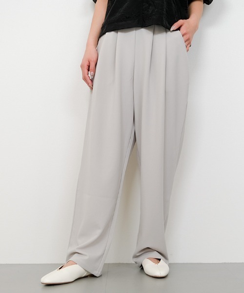 aquagarage(アクアガレージ)の「タックジョーゼットパンツ(その他パンツ・レディース・ブラック/ブルー/グレー・M/L)」の3枚目の写真
