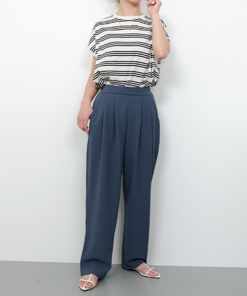 aquagarage(アクアガレージ)の「タックジョーゼットパンツ(その他パンツ・レディース・ブラック/ブルー/グレー・M/L)」の7枚目の写真