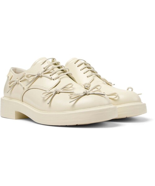 CAMPER　カンペール　25.5　フラットシューズ　ストラップ　白　レザー CAMPER カンペール 25.5 フラットシューズ ストラップ 白 レザー