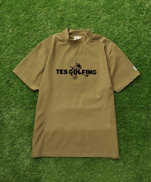 TES GOLF 4WAY STRETCH MOCK NECK GOLFING LOGO / ハイネックT