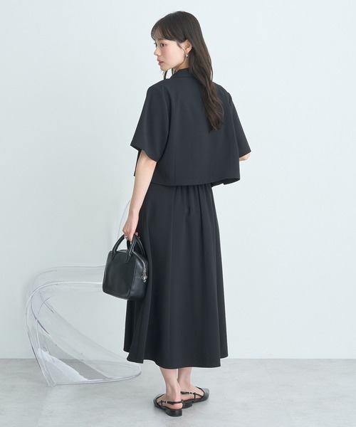 earth music&ecology(アースミュージックアンドエコロジー)の「ショートテーラードジャケット(テーラードジャケット・レディース・アイボリー/サックスブルー/ブラック・FREE)」の8枚目の写真