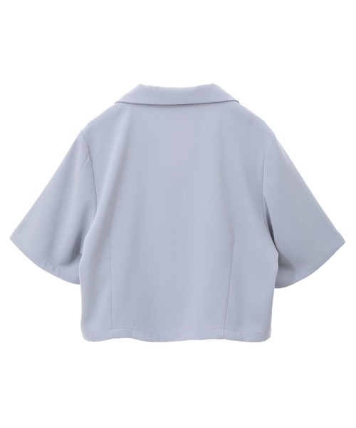 earth music&ecology(アースミュージックアンドエコロジー)の「ショートテーラードジャケット(テーラードジャケット・レディース・アイボリー/サックスブルー/ブラック・FREE)」の19枚目の写真