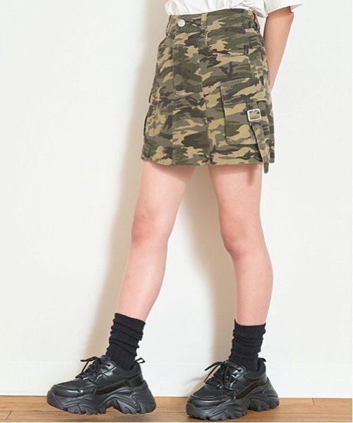 LOVETOXIC（ラブトキシック）の「【LTXC】カーゴデニムミニスカート（スカート・キッズ・グレー/ブルー/カーキ・S:140cm/M:150cm/L:160cm）」の5枚目の写真