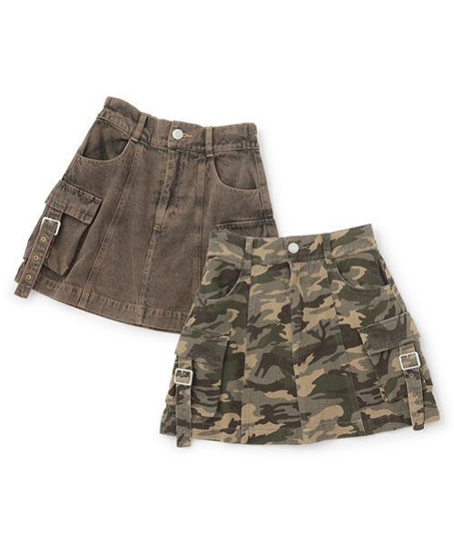 LOVETOXIC（ラブトキシック）の「【LTXC】カーゴデニムミニスカート（スカート・キッズ・グレー/ブルー/カーキ・S:140cm/M:150cm/L:160cm）」の6枚目の写真