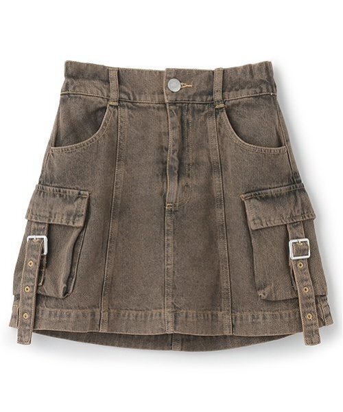 LOVETOXIC（ラブトキシック）の「【LTXC】カーゴデニムミニスカート（スカート・キッズ・グレー/ブルー/カーキ・S:140cm/M:150cm/L:160cm）」の9枚目の写真
