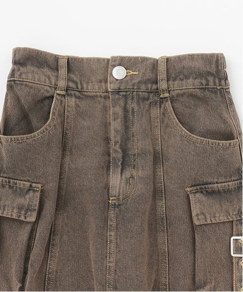 LOVETOXIC（ラブトキシック）の「【LTXC】カーゴデニムミニスカート（スカート・キッズ・グレー/ブルー/カーキ・S:140cm/M:150cm/L:160cm）」の11枚目の写真